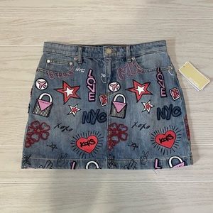 NWT Michael Kors NYC love pop art skirt